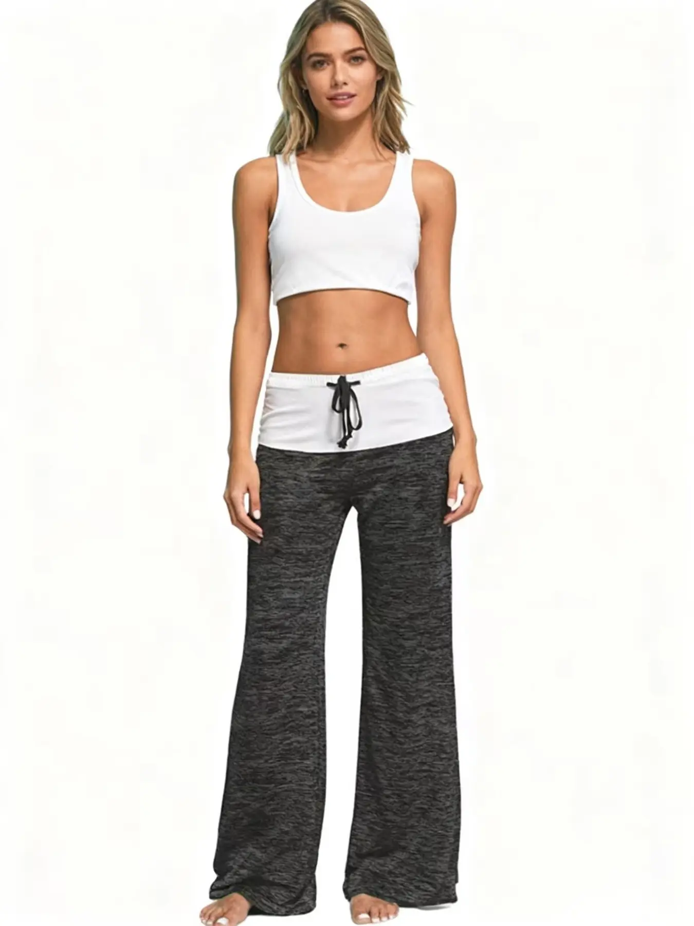 Women's new patchwork design high stretch yoga pants soft and comfortable sports pants casual pants loose pants Athleisure Style Bottoms S-XXL