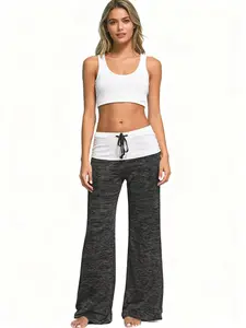 Women's new patchwork design high stretch yoga pants soft and comfortable sports pants casual pants loose pants Athleisure Style Bottoms S-XXL