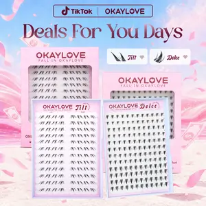 OKAYLOVE Bottom Lash Clusters Invisible Band Lower Lash Clusters DIY Lash Extension Fairy Bottom Eyelash Clusters Natural Lower Individual Lashes Dolce|Tilt DealsForYouDays