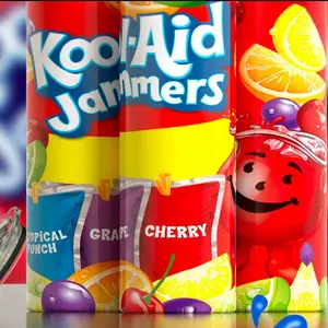 Kool Aid Jammer Tumbler - Tropical Punch, Grape, Cherry Flavors - Fun, Colorful Drinkware for Kids