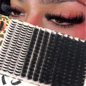 120D 2 IN 1 Lash Clusters Long 10-19mm Lash Spikes Lower Eyelashes Reusable Lashes 220pcs Eyelash Clusters Volume Individual Lashes DIY Spiky Lash Extension Manga Cluster Eyelash Extensions Mink Strips Lashes Thick Diy Dramatic Lashes