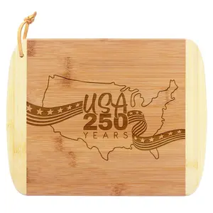 USA 250th Anniversary Custom Laser-Engraved Cutting Board, 11" x 8-1/2"
