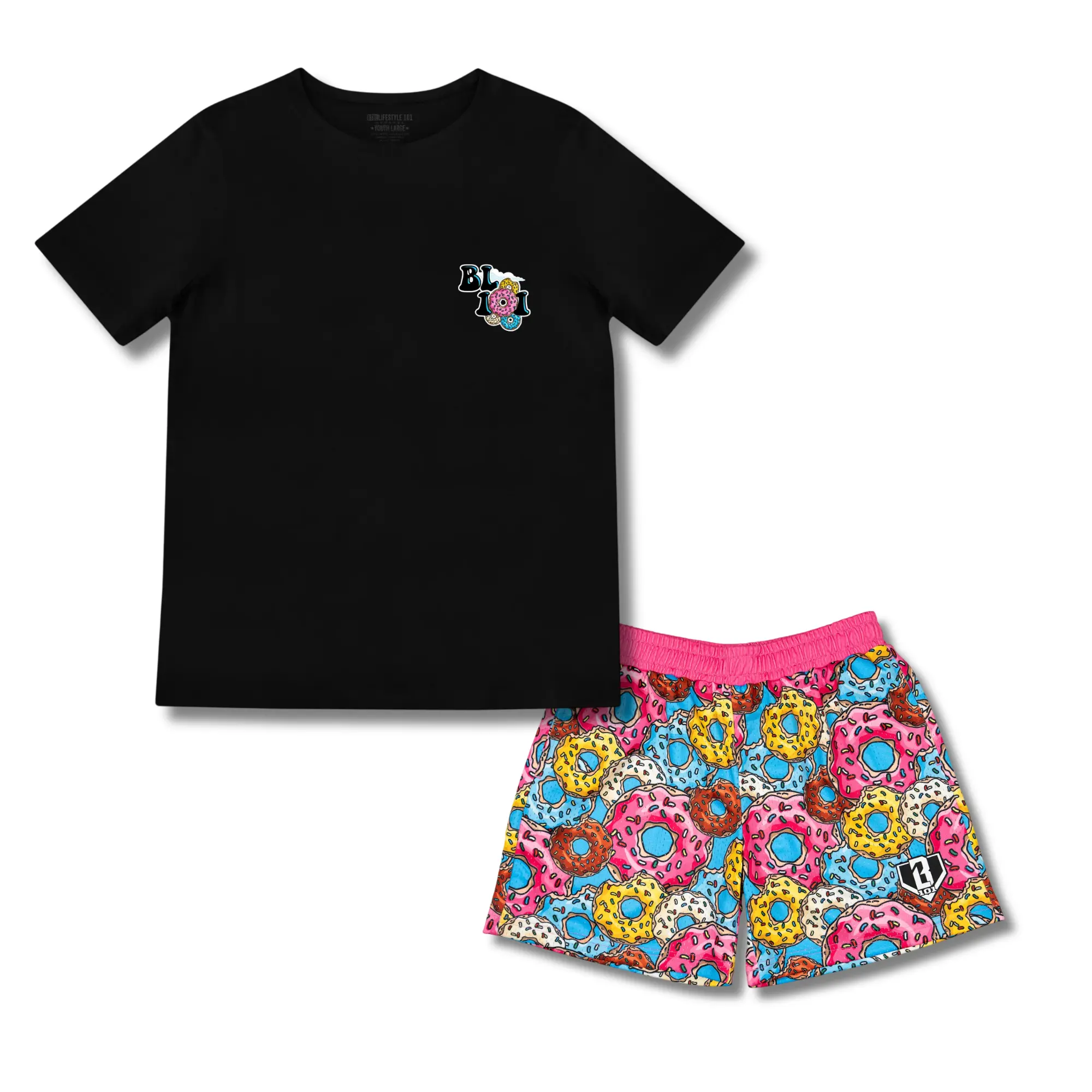 Baseball Lifestye 101 Donut Truck Graphic Tee & Shorts Set | Baseball Apparel for Youth & Adult