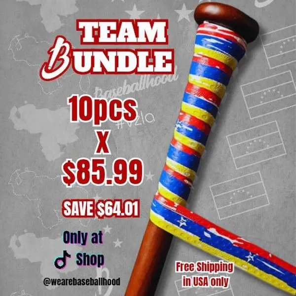 Baseballhood Venezuelan Flag Bat Grip MVP Bundle x 10pcs.