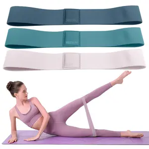 Resistance Bands for Working Out 3 Set Professional Exercise Bands for Pilates Yoga Home Gym Booty Leg Training Heavy Medium Light Fabric Loops for Women Men