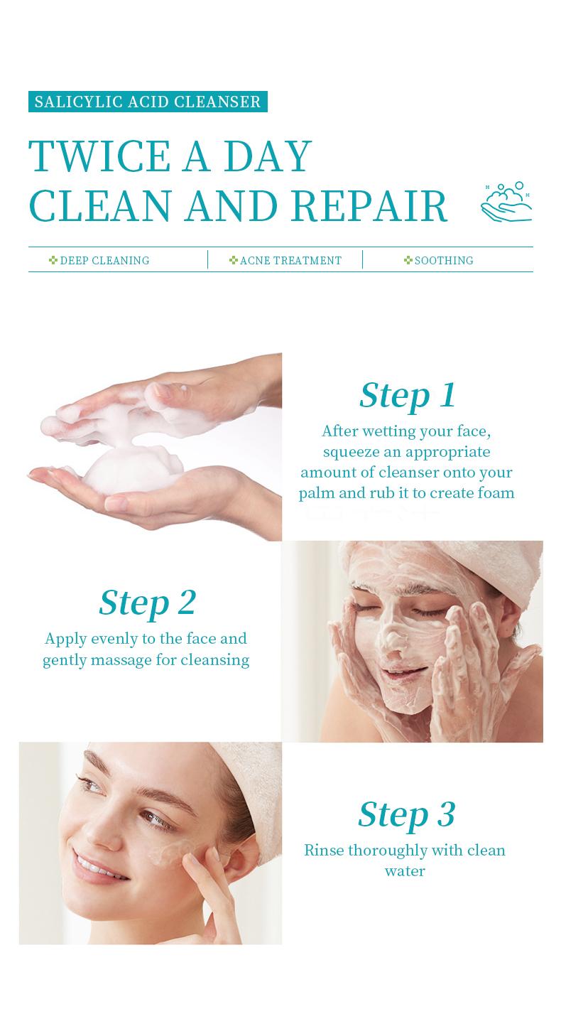 2% Salicylic Acid Cleanser - Hydrating Oil Control Face Wash with Hyaluronic Acid, Niacinamide & Ceramide | Pore Minimizing Acne Cleanser for Oily & Acne Prone Skin, Repairs Skin Barrier, 3.4 fl oz (100ml)