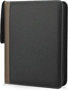 9-Pocket Trading Card Binder with Sleeves, Card Organizer with 900 Double-Sided Pockets, PU Leather Card Collection Binder for Baseball Cards, Sports Cards, MTG, and More