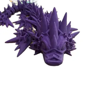 High-Quality 3D Printed Baby Void Dragon with Articulated Limbs, Perfect for Fantasy Decor Figurine Tail