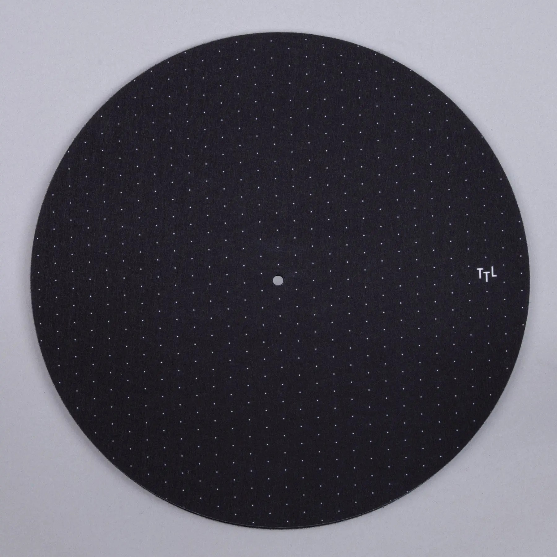 Turntable Lab Felt Record Slipmat - Black, Dot Pattern, Anti-Static, Advanced Dye-Sublimation Printing, Ideal for Both Listening and DJing, Music Instrument Accessory