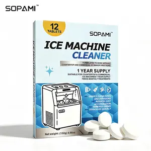 SOPAMI 12-Count Ice Maker Descaler Tablets, Gentle Formula to Eliminate Stains and Improve Ice Taste