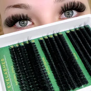 295pcs DIY Human Mink Eyelashes, High Quality Eyelashes, 60D+80D+100D, 100D+120D+160D, 160D+200D+300D, 5D Effect, Mixed Tray, Makeup Tool, Home Use