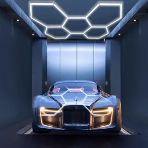 Glitnous Hexagon Garage LED Lights 25 Pack 240W 6500K Honeycomb LED Ceiling Lights for Energy Saving and Safety with High-Quality LEDs and Easy DIY Installation