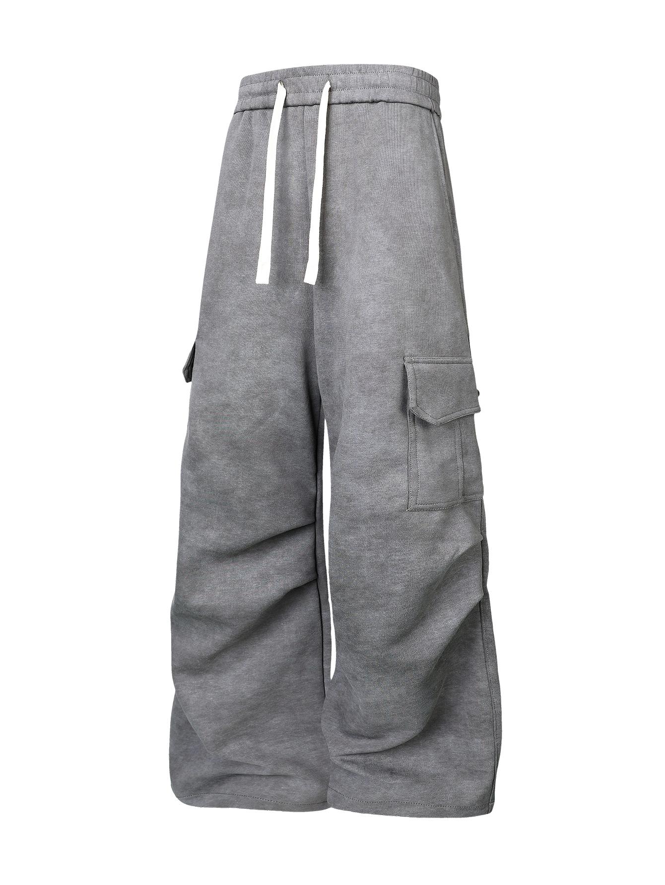 CCCMAI Men's Camouflage Multi-Pocket Cargo Pants Loose Fit Casual Drawstring Trousers for Daily Wear Fashion Athletic Long Pants for Autumn Winter Essential Menswear for Outdoor and Street Style