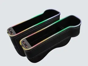 Car Seat Gap Filler with LED Color Changing Cup Holder & 2 USB Chargers.