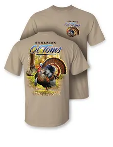 Stalking Ol’ Toms T-Shirt – Turkey Hunting Scene Graphic, Perfect Gift for Turkey Hunters and Outdoorsmen, Men's Cotton Tee