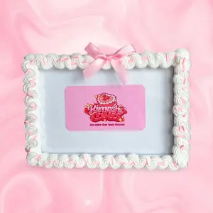 Coquette Bow 4x6 Fake Cake Picture Frame with Unique Photo Frame Design and Dopamine Decor