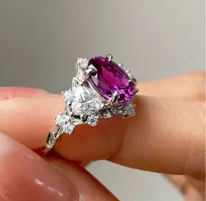 Decorative Purple Ring Suitable for Women to Wear Every Day