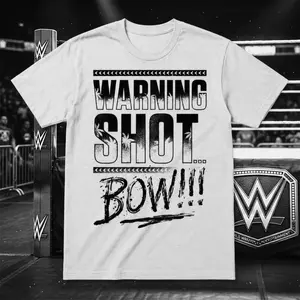 Jey Uso Warning Shot Bow Graphic Novelty Gildan Heavy Cotton Tee For Men Women Unisex Professional Wrestler T Shirts Cool Vintage Fashion T-Shirt Gift Classic Apparel