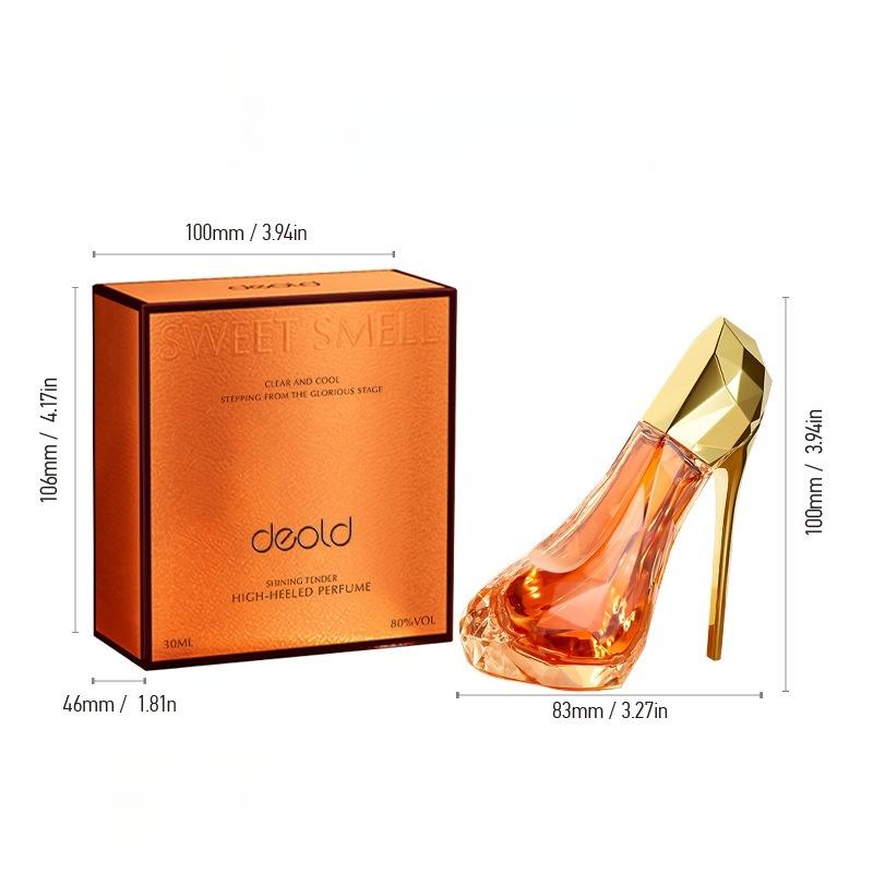 Deold High Heel Perfume for Women 30ml Woody Orange & Amber Scent long lasting women's perfume Christmas Birthday Gift Unique Shoe Design with Orange Liquid Unisex EDP mini perfume  perfume para mujer  women perfumes date night fragrance