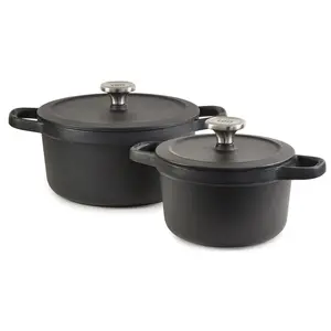BergHOFF Leo Graphite 4pc Cast Iron Cookware Set, 3.2qt & 6qt