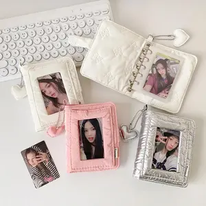 New Arrival Fabric M5 3 inch Kpop Photocards Binder Book idol Photo Collection Book  Album Book