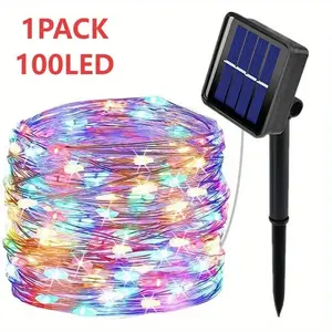 Solar Fairy Lights, LED Led Party Light Outdoor Waterproof Ip65, Garden Yard Home Wedding Christmas Holiday Tree Decorations