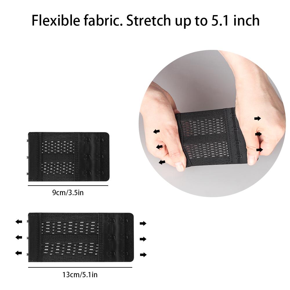 Aphlos 12 Pack Adjustable Bra Straps - Flexible Bra Extenders with 2/3/4 Hooks for Women's Underwear, Womenswear Comfort Comfortable