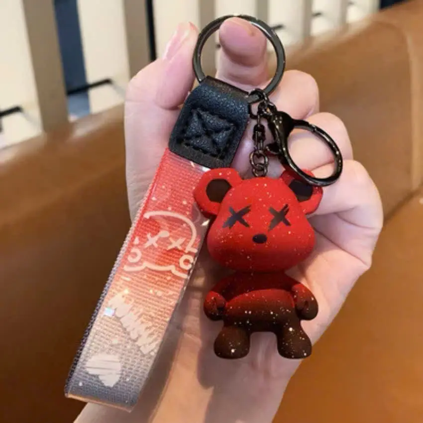 Cute and funny bear keychain, car keychain, backpack and handbag hanger