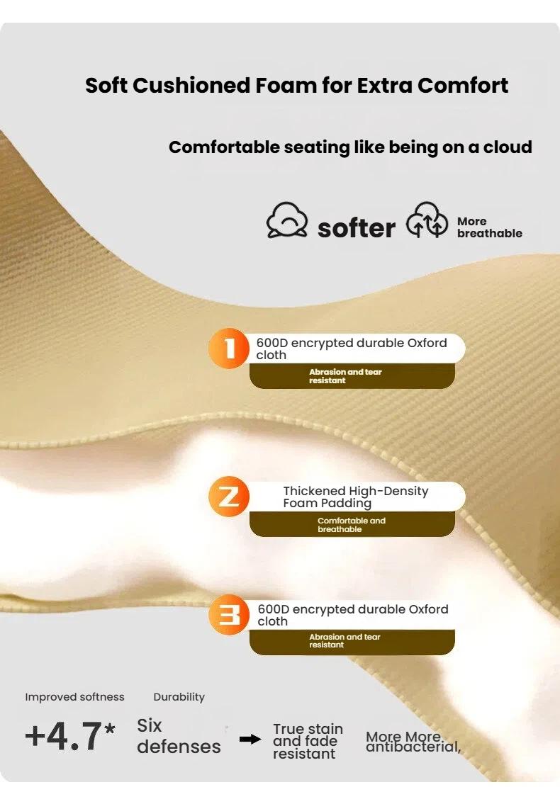 Portable Folding Moon Chair with Footrest – Thick Padded Adjustable Recliner, 4-Level Lounge Chair for Camping & Home