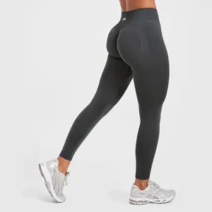 AYBL Adapt Seamless Leggings - True Mid-Rise Fit with V-Back Waistband, Engineered Scrunch Knit, Enhanced Glute Contouring, Comfortable & Flattering