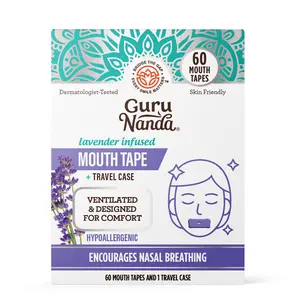 GuruNanda Lavender Infused Mouth Tape - 60 Count GuruNanda Lavender Infused Mouth Tape - 60 Count