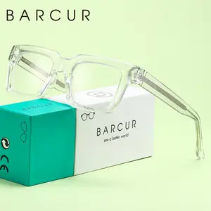 Barcur High End Textured Reading Glasses, PC Lens & Square Frame, Clear, Fashionable Design, Enhanced Visual Comfort, Great Gift Item