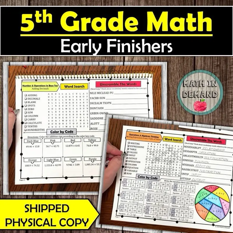 5th Grade Math Early Finishers 5th Grade Math Early Finishers