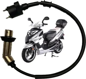 TAOTAO IGNITION COIL with METAL HOUSING HEAD PLUG CAP for TAOTAO 50cc 150cc SCOOTER MOPED MOTORCYCLE QUANTUM 150 LANCER 150 PMX 150 PONY 50 VIP 50 BLADE 50 EVO 50 RACER 50 NEWSPEED 50