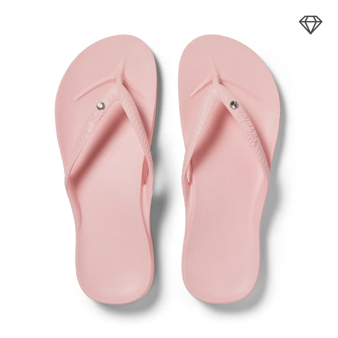 ARCHIES | Crystal Pink Arch Support Flip Flops for Men & Women – Orthotic Sandals for Plantar Fasciitis Relief – Lightweight, Cushioning, Shock-Absorbing Slippers, Sandals for Walking, Foot Pain & All-Day Comfort