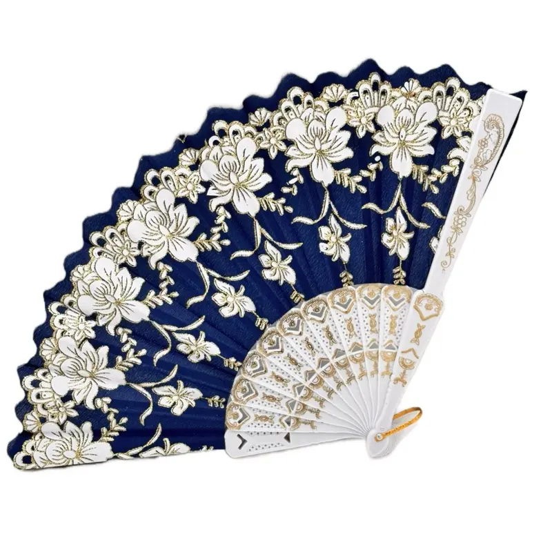 12pcs Floral Foldable Hand Fans (13.38in Open, 8in Closed) with Assorted Patterns, Wedding Hand Fans, Home Decor, Cooling Supplies, Quinceañera Party Favors Gifts