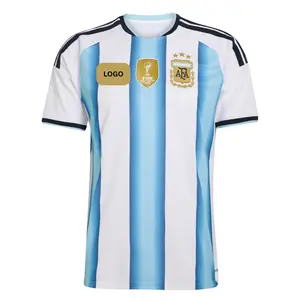 Men's Argentina Home Soccer Jersey - Light Blue & White Striped Football Shirt