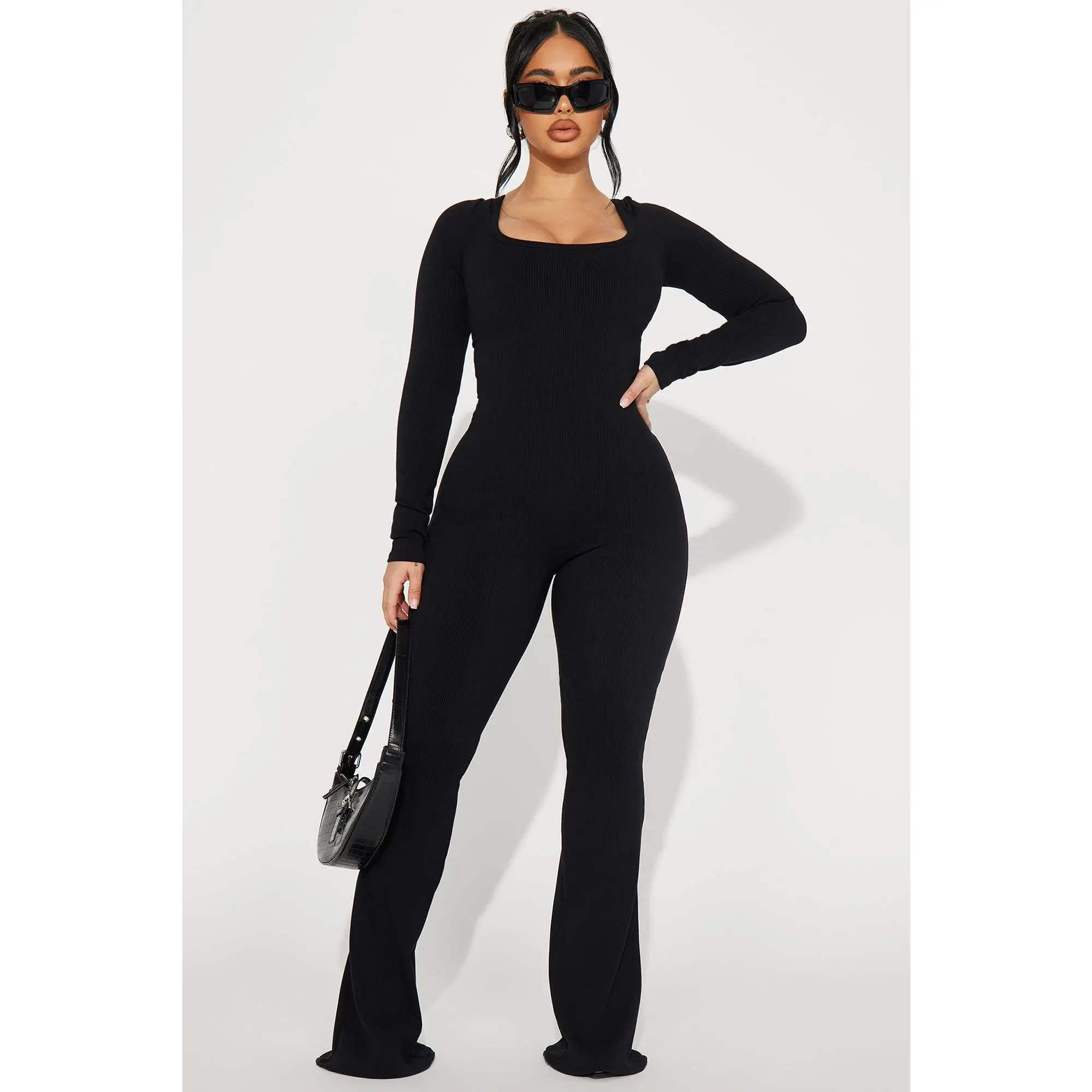 Audrey Snatched Jumpsuit - Black