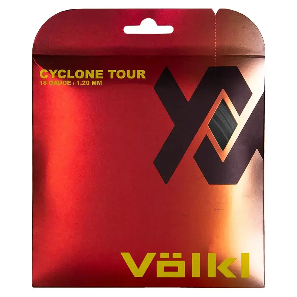 Cyclone Tour 18G Fiber Tennis String - Anthracite, Durable Tennis Accessory for Competitive & Recreational Play