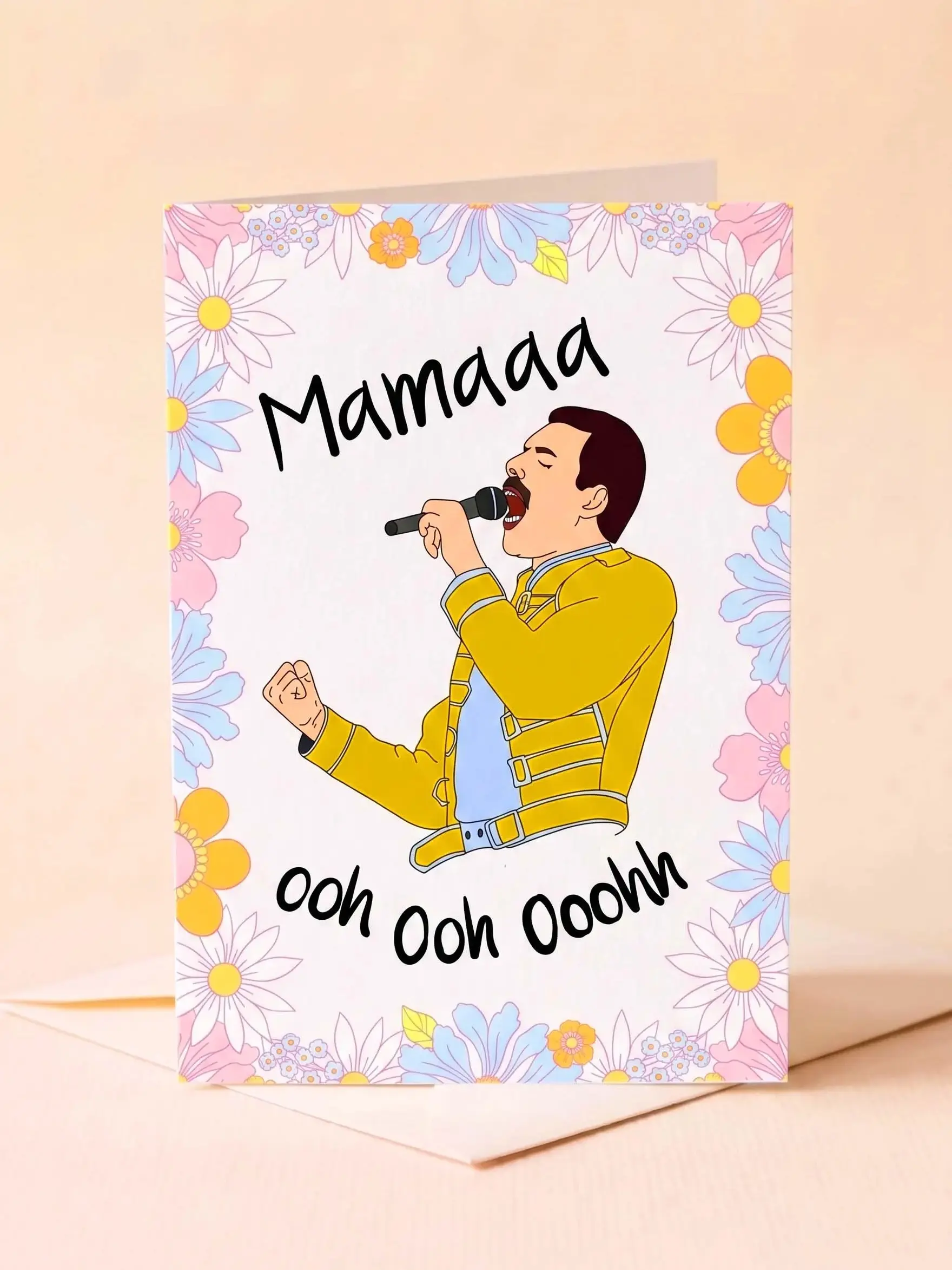 Mama Ooh Ooh Card Funny Mother’s Day Card Singing Mom Humor Music Lover Greeting Card With Envelope