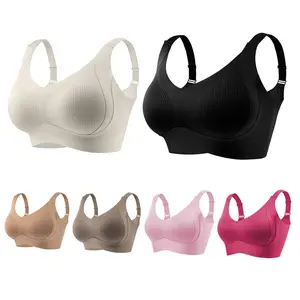 3/4/5Pack Women's Solid Color Wireless Bra, Comfortable Breathable Push Up Bra, Soft Lightweight Lingerie for All Seasons, Womenswear