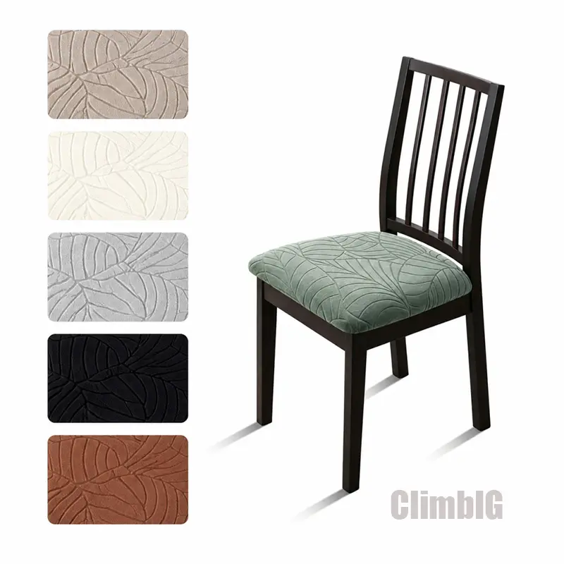 2/4PCS Waterproof Stretch Chair Seat Covers, Elastic Dining Chair Slipcovers, Washable Removable Chair Protectors for Kitchen, Dining Room & Home Office, Home Decor Furniture Covers,Outdoor