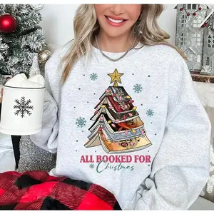 All Booked For Christmas Sweatshirt, Fourth Wing Christmas Tree Shirt, Books Christmas Sweatshirt, Christmas Schedule Shirt, Christmas Book Tree Hoodie, Christmas Gift For Book Lover