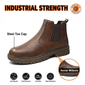 Durable Outdoor Comfortable Waterproof Anti-slip Safety Shoes Puncture-proof Splash-proof Smash-proof Breathable Unisex Chef Work Shoe All-day Safety Sneakers