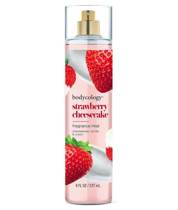 Bodycology – Strawberry Cheesecake Long‑Lasting Body Mist with Sweet Strawberry, Berry Cream & Warm Vanilla, 8 fl oz – Bodycology
