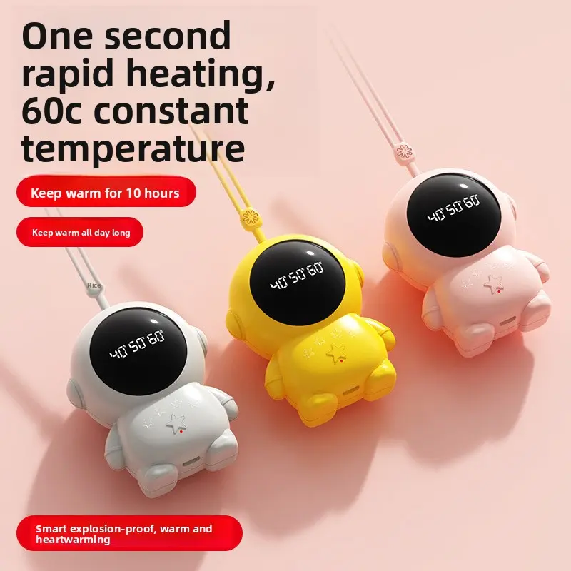 Best Selling* Mini Cute Astronaut Hand Warmer Winter Cartoon Astronaut Portable USB Rechargeable Hand Warmer