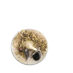 Return That Shit Candle | Return to Sender Spell Candle | Protection & Reversal Candle with Smoky Quartz & Black Obsidian | Banishing Negativity Energy Clearing Ritual Candle