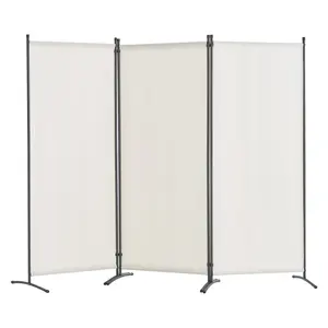 VEVOR Room Divider, TikTokShopBlackFriday, 3 Panel Room Dividers and Folding Privacy Screens , Fabric Partition Room Dividers for Office, Bedroom, Dining Room, Study, Freestanding, White
