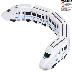 Electric Rotating Realistic High-Speed Train, Self-Walking Multi-Section Assembly, Family Interaction Toy, Indoor Outdoor Party Gift