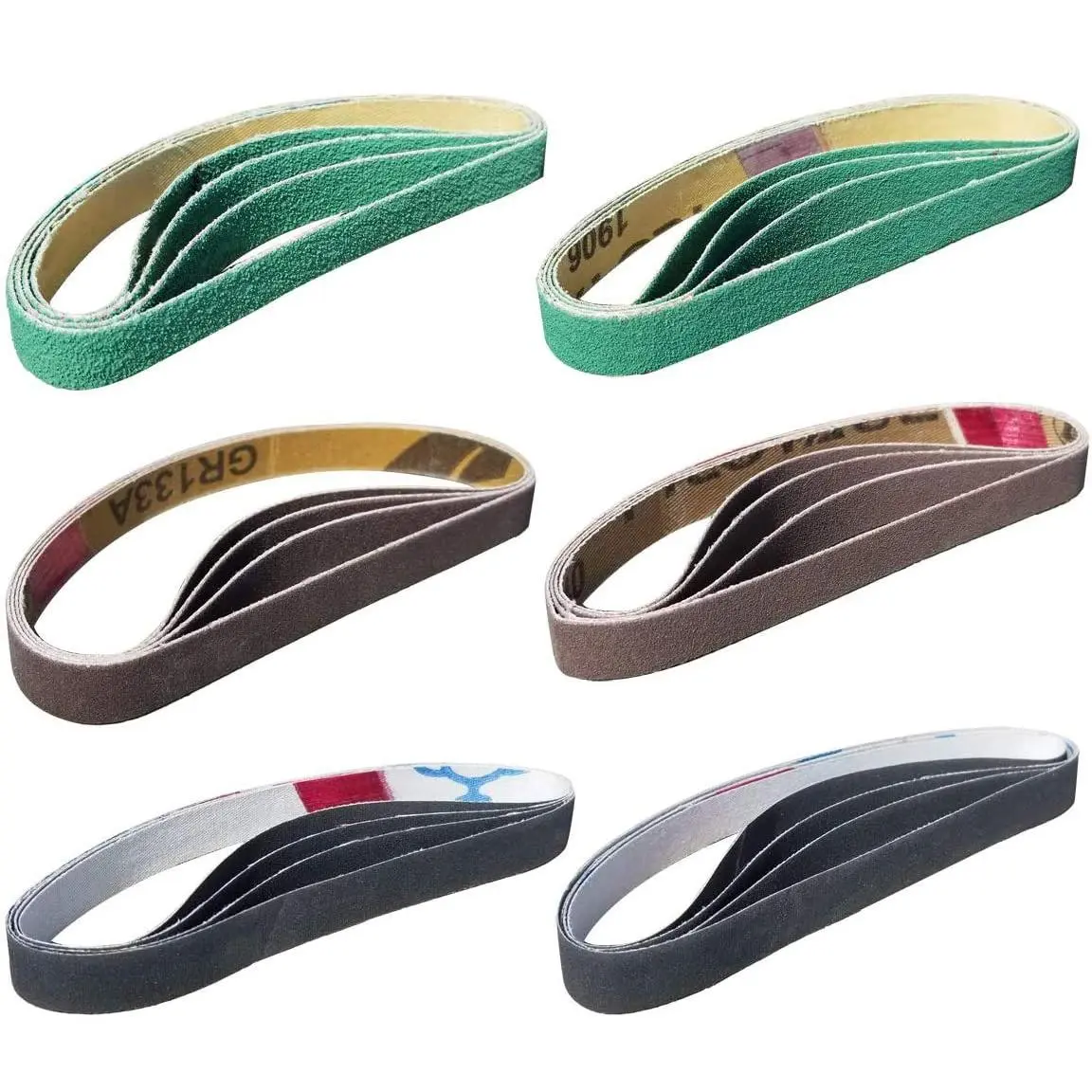 24 count 1/2" x 12" Replacement Belt Kit for Work    & Tool Sharpener and Combo  Sharpener (WSKTS & WSKTS-KT) - 80/120/240/400/1000/1200 Grits.